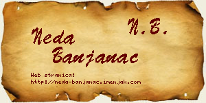 Neda Banjanac vizit kartica